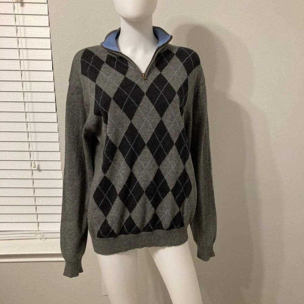 JBE Sweater Neck Zipper Mens Sz L